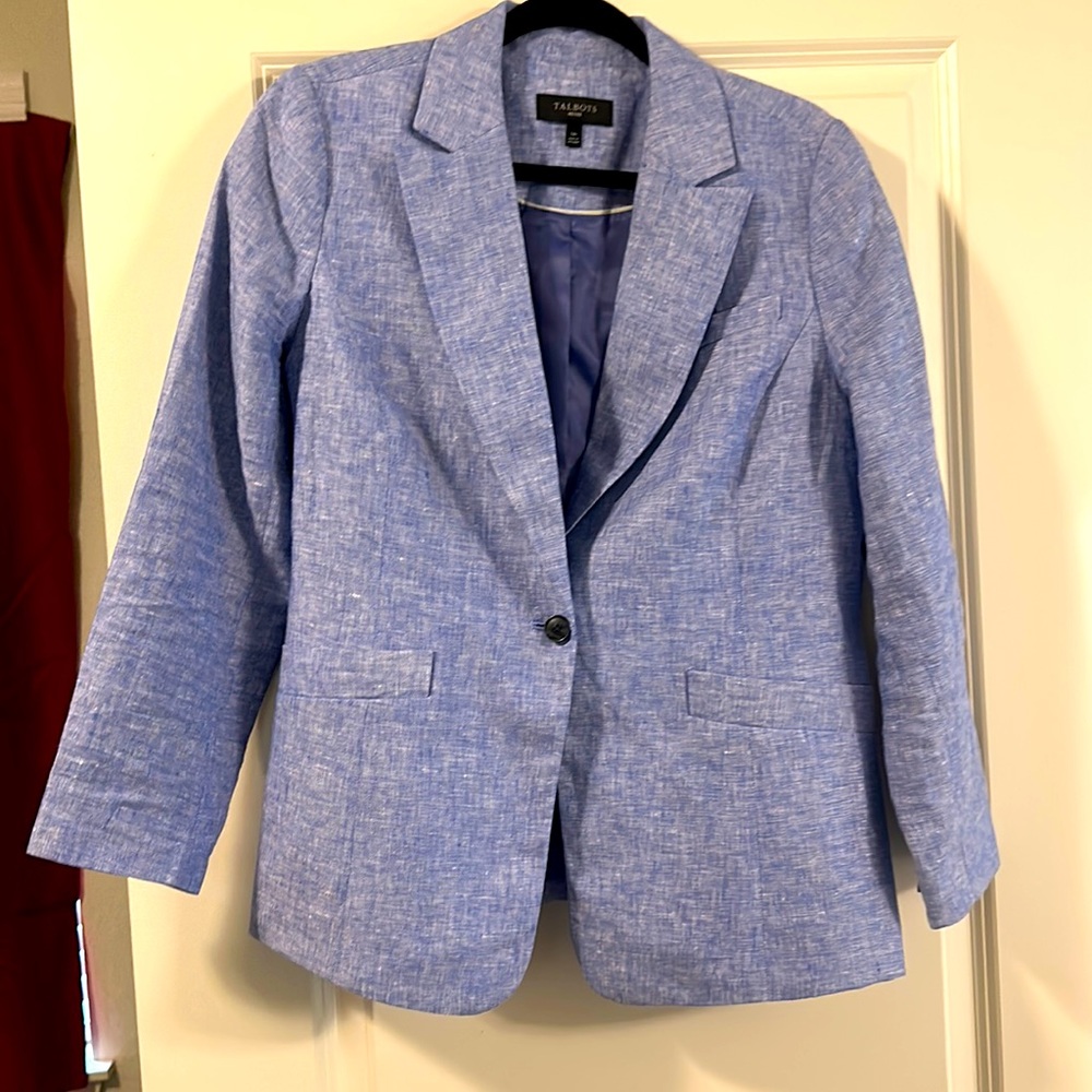 Talbots Petite Linen Blazer - size 14p